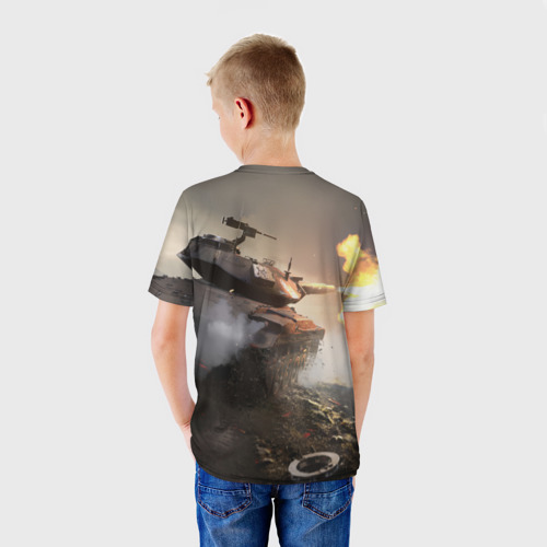 Детская футболка 3D Танки, цвет 3D печать - фото 4