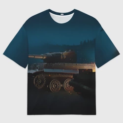 Женская футболка oversize 3D Танки