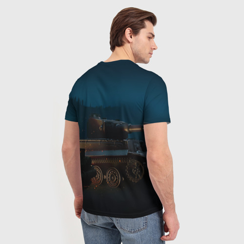 Мужская футболка 3D с принтом Танки, вид сзади #2