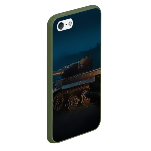 Чехол для iPhone 5/5S матовый Танки, цвет темно-зеленый - фото 3
