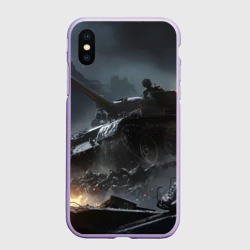 Чехол для iPhone XS Max матовый Танки