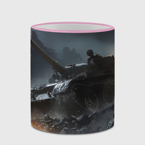 Кружка с полной запечаткой Танки, цвет Кант розовый - фото 4