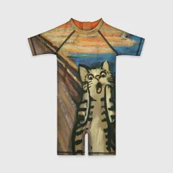 Детский купальный костюм 3D Крик котика