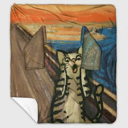Плед с рукавами Крик котика
