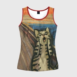 Женская майка 3D Крик котика