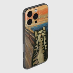 Чехол для iPhone 16 Pro силиконовый с защитой камеры Крик котика - фото 2