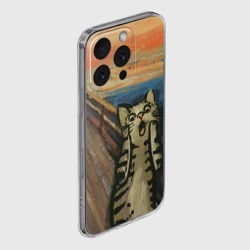 Чехол для iPhone 16 Pro силиконовый с защитой камеры Крик котика - фото 2