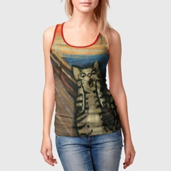 Женская майка 3D Крик котика - фото 2