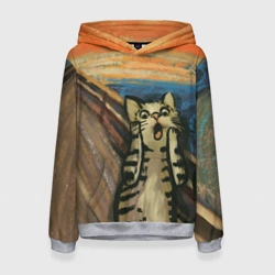 Женская толстовка 3D Крик котика