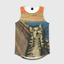 Мужская спортивная майка 3D Крик котика