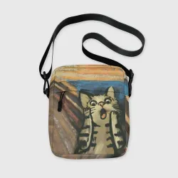 Сумка через плечо 3D Крик котика