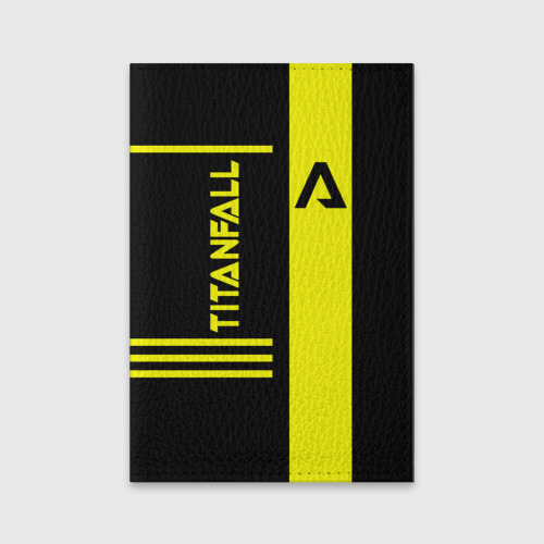 Обложка для паспорта матовая кожа Titanfall, цвет черный