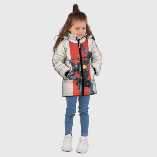 Зимняя куртка для девочек 3D Apex Legends - Pathfinder, цвет светло-серый - фото 5