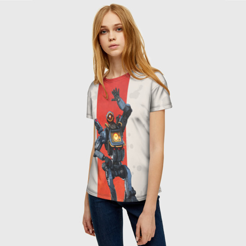 Женская футболка 3D с принтом APEX LEGENDS - Pathfinder, фото на моделе #1