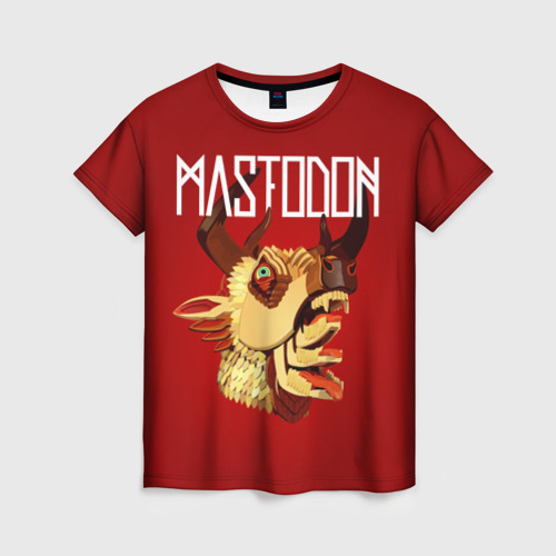 Женская футболка 3D с принтом Mastodon, вид спереди #2