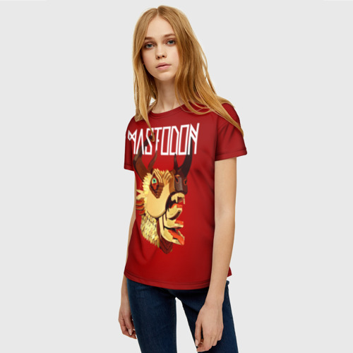 Женская футболка 3D с принтом Mastodon, фото на моделе #1