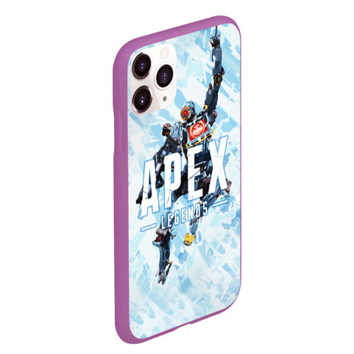 Чехол для iPhone 11 Pro Max матовый Apex Legends - Pathfinder, цвет фиолетовый - фото 3