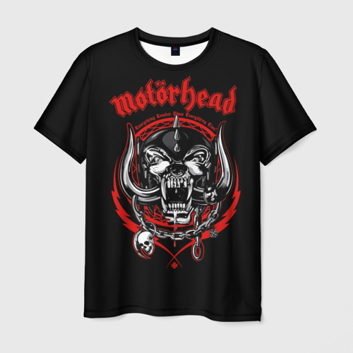 Мужская футболка с принтом Motorhead, вид спереди №1