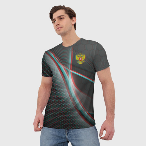 Мужская футболка 3D Russia, цвет 3D печать - фото 3