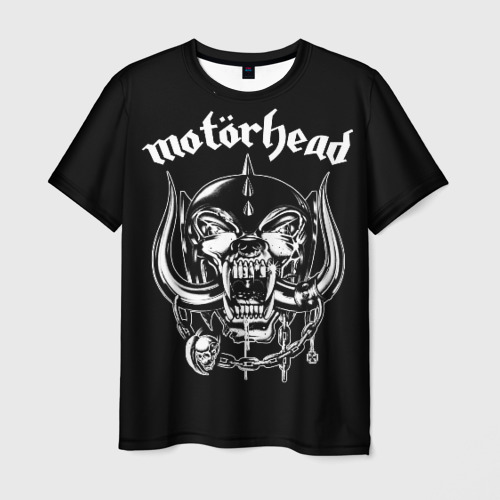 Мужская футболка с принтом Motorhead, вид спереди №1