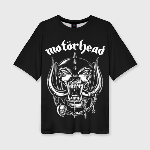 Женская футболка oversize 3D Motorhead, цвет 3D печать