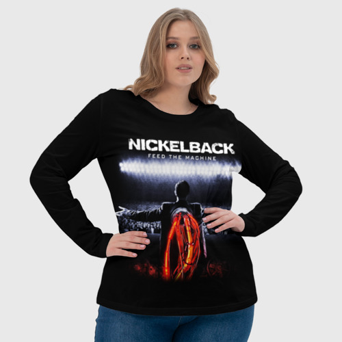 Женский лонгслив 3D Nickelback, цвет 3D печать - фото 6