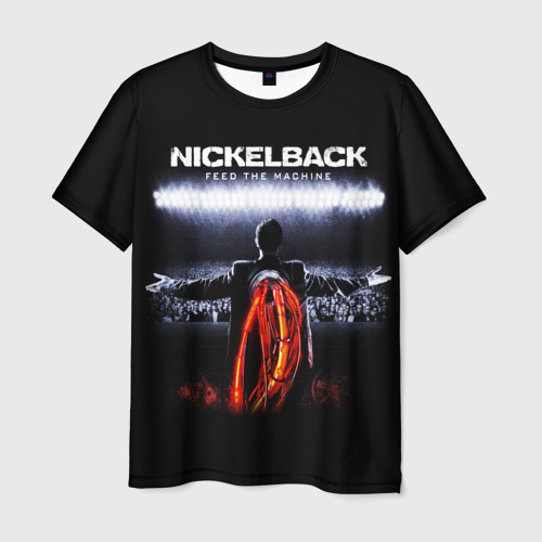 Мужская футболка с принтом Nickelback, вид спереди №1