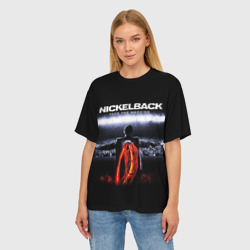 Женская футболка oversize 3D Nickelback - фото 2