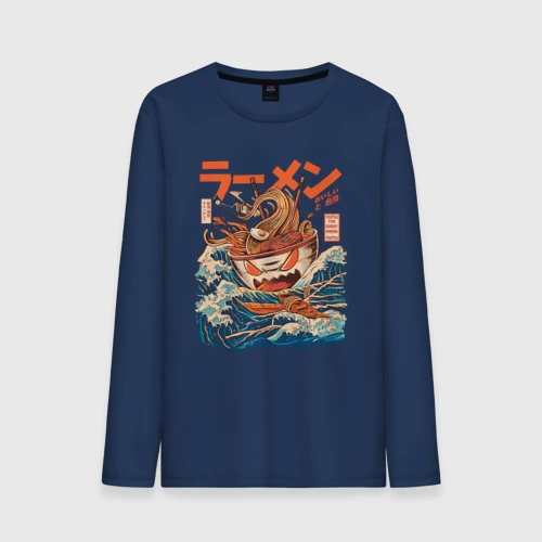 Мужской лонгслив хлопок Great Ramen off Kanagawa