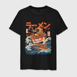 Great Ramen off Kanagawa – Мужская футболка хлопок с принтом купить со скидкой в -20%