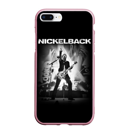 Чехол для iPhone 7Plus/8 Plus матовый Nickelback, цвет розовый