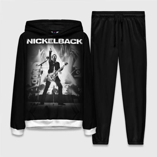 Женский костюм с толстовкой 3D Nickelback, цвет белый