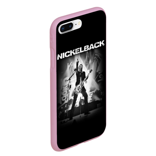 Чехол для iPhone 7Plus/8 Plus матовый Nickelback, цвет розовый - фото 3