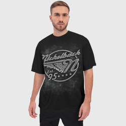 Мужская футболка oversize 3D Nickelback - фото 2