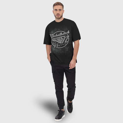 Мужская футболка oversize 3D Nickelback, цвет 3D печать - фото 5