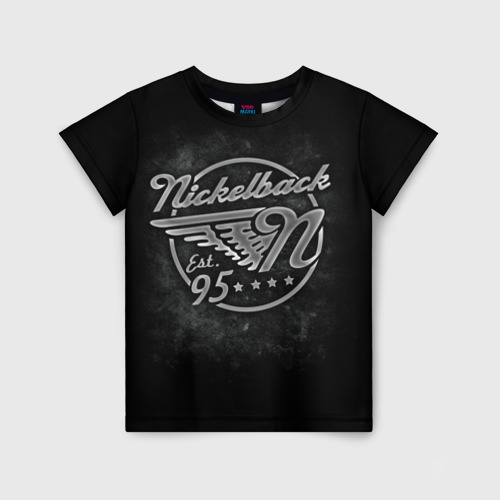 Детская футболка 3D с принтом Nickelback, вид спереди #2