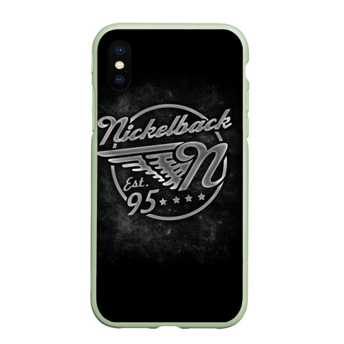 Чехол для iPhone XS Max матовый Nickelback, цвет салатовый