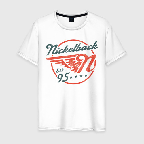 Мужская футболка хлопок Nickelback, цвет белый