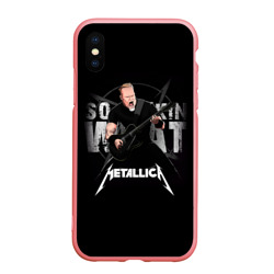 Чехол для iPhone XS Max матовый Metallica black