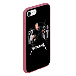 Чехол для iPhone 7/8 матовый Metallica black - фото 2