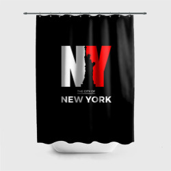 Штора 3D для ванной New York city USA