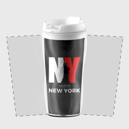 Термокружка-непроливайка New York City, цвет белый - фото 2