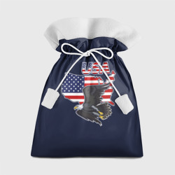 Подарочный 3D мешок USA - flag and eagle