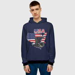 Мужская толстовка 3D USA - flag and eagle - фото 2