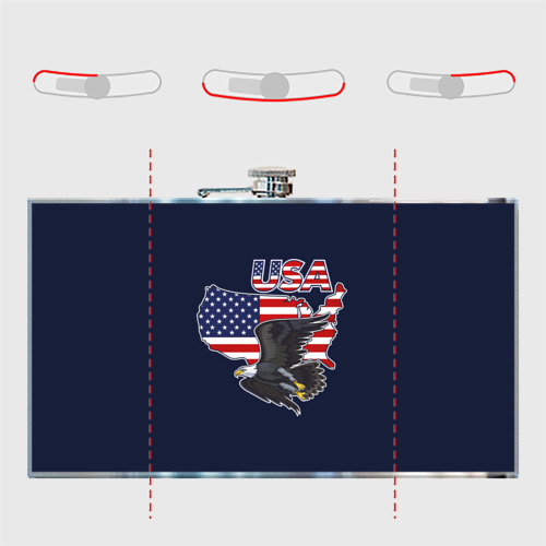 Фляга USA - flag and eagle - фото 5