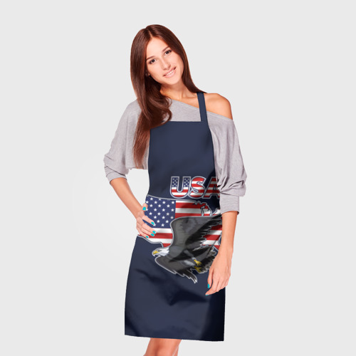Фартук 3D USA - flag and eagle - фото 3