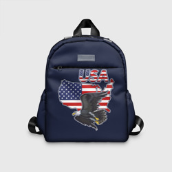 Детский рюкзак 3D USA - flag and eagle