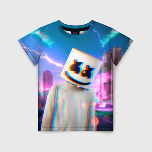 Детская Футболка Marshmello Glitch (3D)