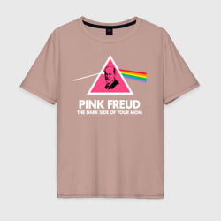 Мужская футболка хлопок Oversize Pink Freud