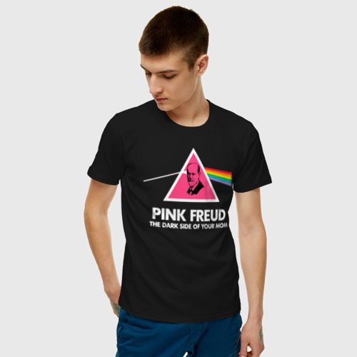 Мужская футболка хлопок Pink Freud, цвет черный - фото 3